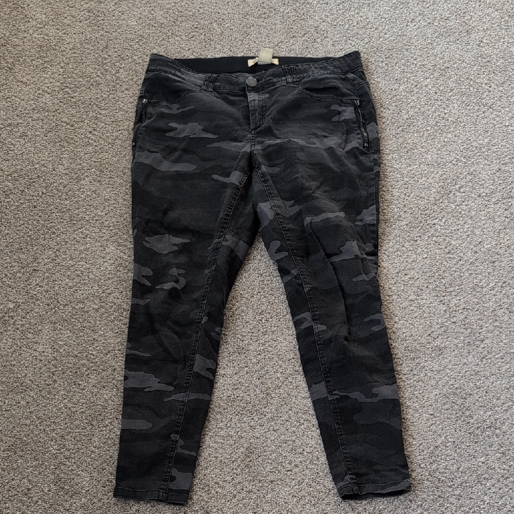 Democracy Gray Pants with Button Detail